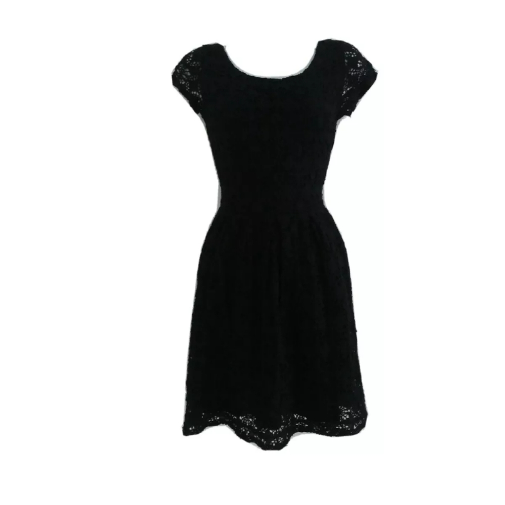 Aqua Bloomingdale's Lace Fit & Flare Dress